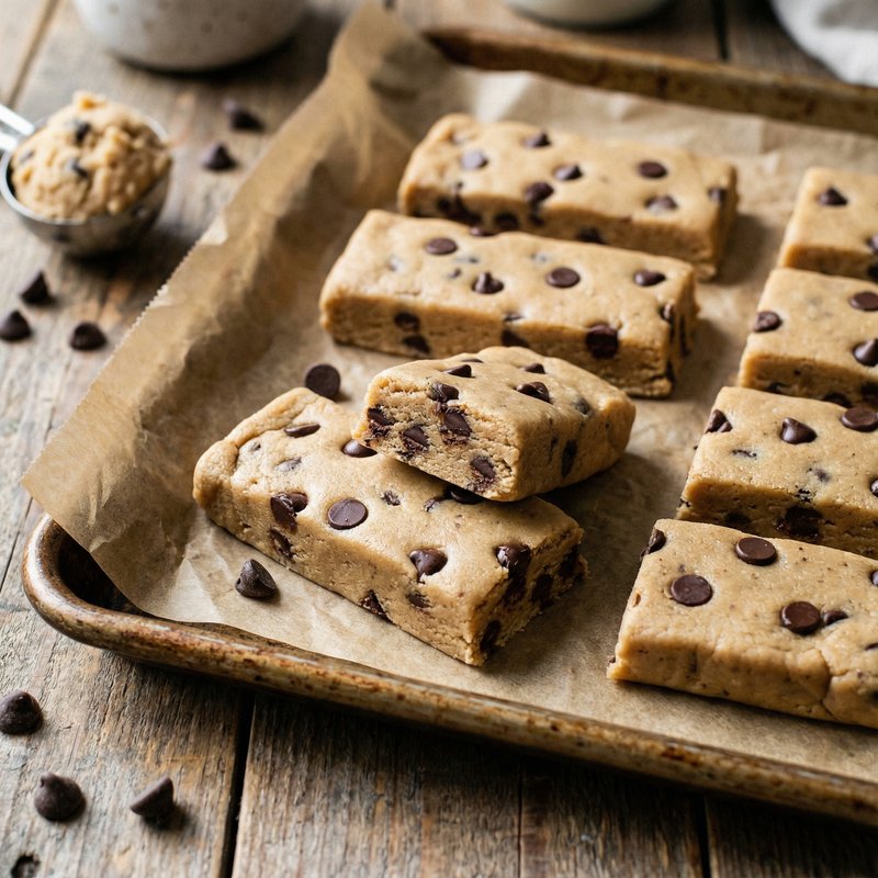 Vegan Chocolate Chip Cookie Dough Protein Bars